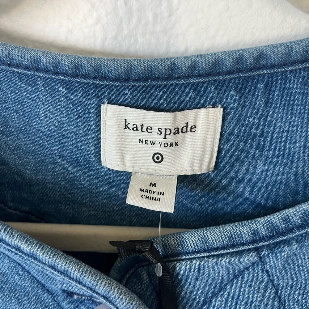 Target Kate Spade quilted jacket denim size medium - Picture 4 of 5